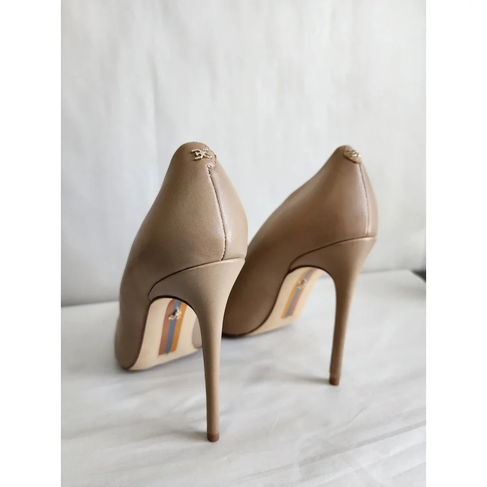 Sam Edelman Hazel Nude Leather Pointed Toe Stiletto Pumps Heels Womens 11